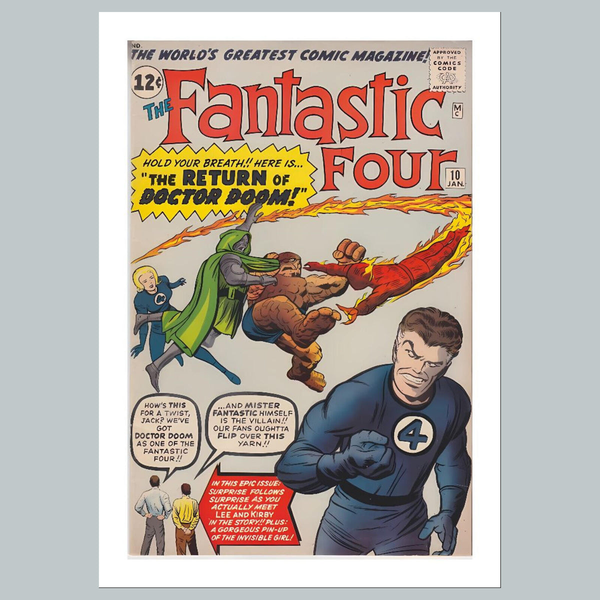 1963 Fantastic Four 8x10 Glossy Photo Comic Book Cover Fast-Secure Shipping