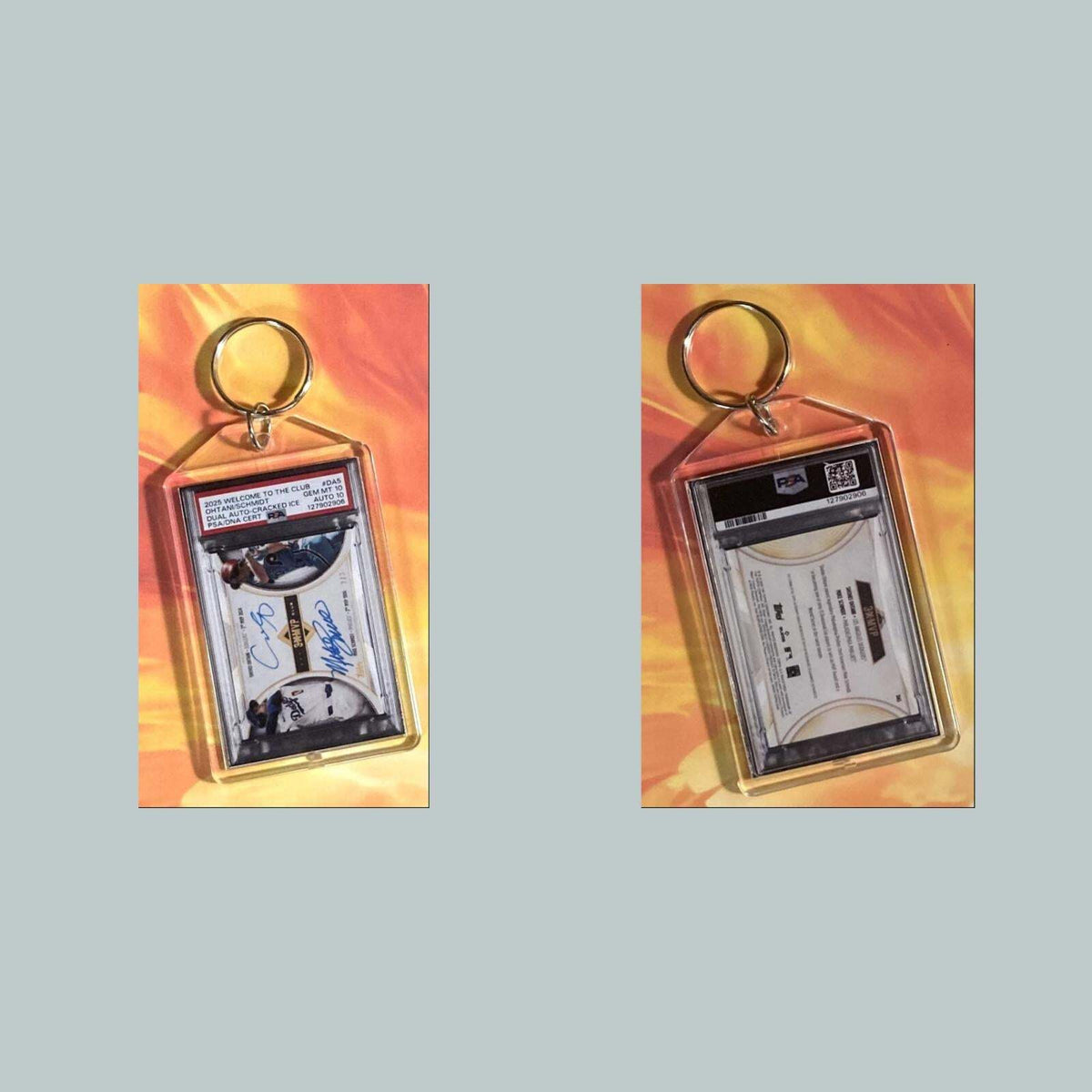 3689 Shohei Ohtani/Mike Schmidt 2025 Topps Welcome To The Club Custom Keychain