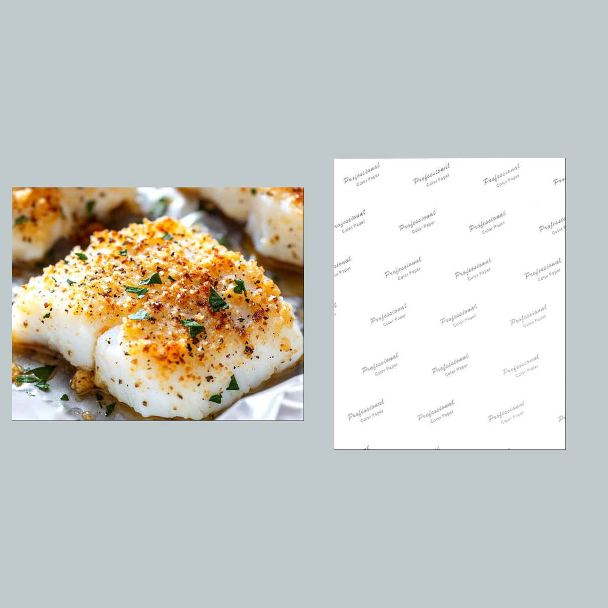0886 8x10 Glossy Photo Baked Cod - Fast-Secure Shipping MS