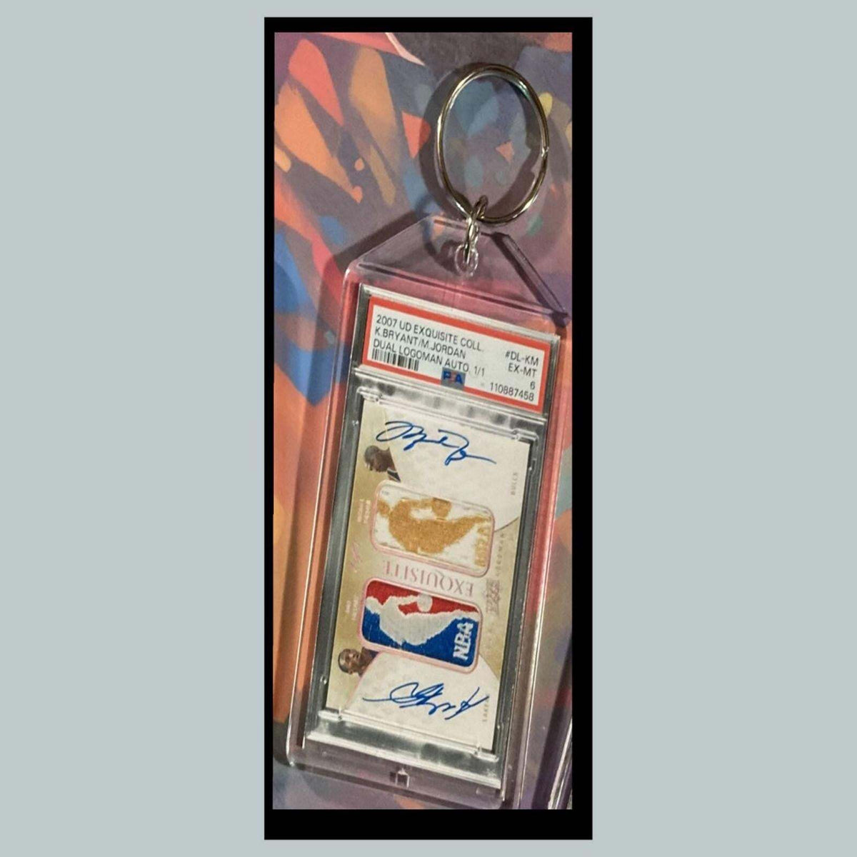 3389 Michael Jordan/Kobe Bryant 2007 UD Exquisite Dual Logoman Autos Keychain