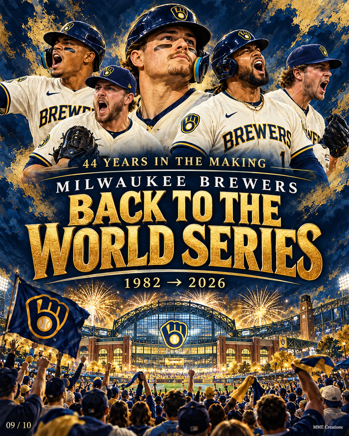 4977 Brewers 2026 NLCS Complete 10 Print 8x10 Glossy Bundle
