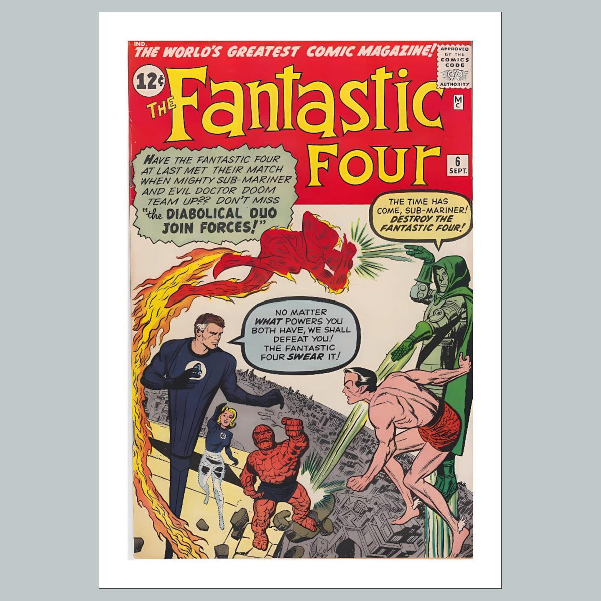 1964 Fantastic Four 8x10 Glossy Photo Comic Book Cover Fast-Secure Shipping
