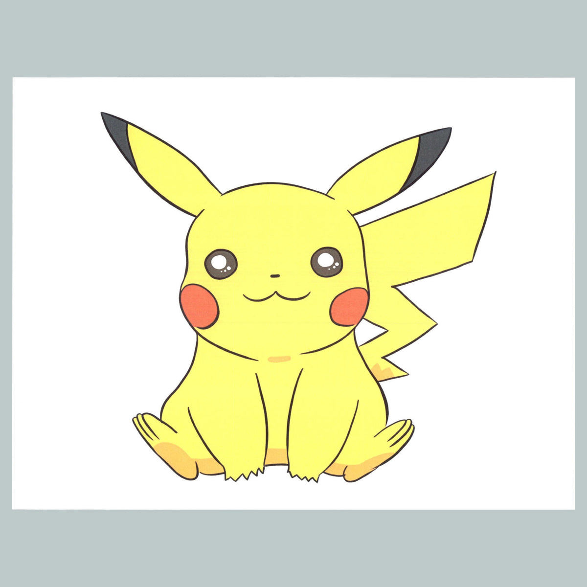 0457 P-8X10 Pokemon Pikachu Yellow Sitting Glossy Photo Fast-Secure Shipping MS