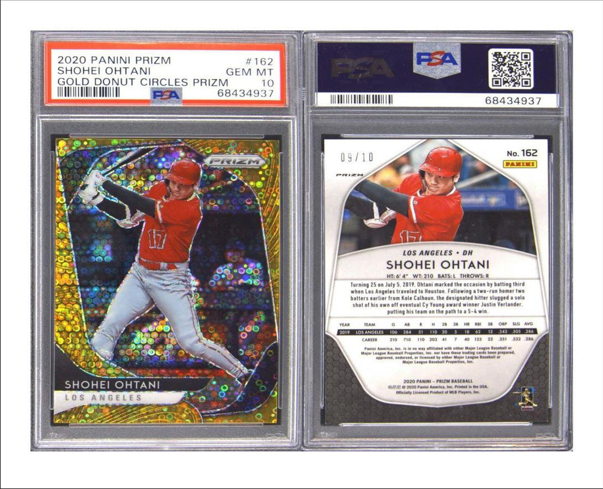 0917 P -8X10 Shohei Ohtani 2020 Panini Gold Donut Circles 8x10 Glossy Photo BBL