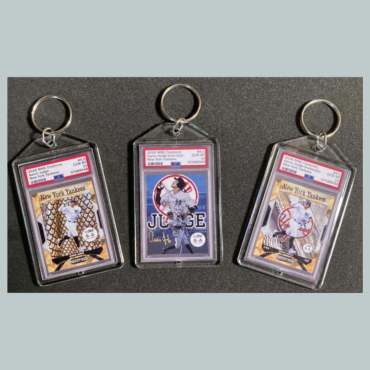 3787B Aaron Judge 3 Pack Bundle-Custom Hand Made Keychains