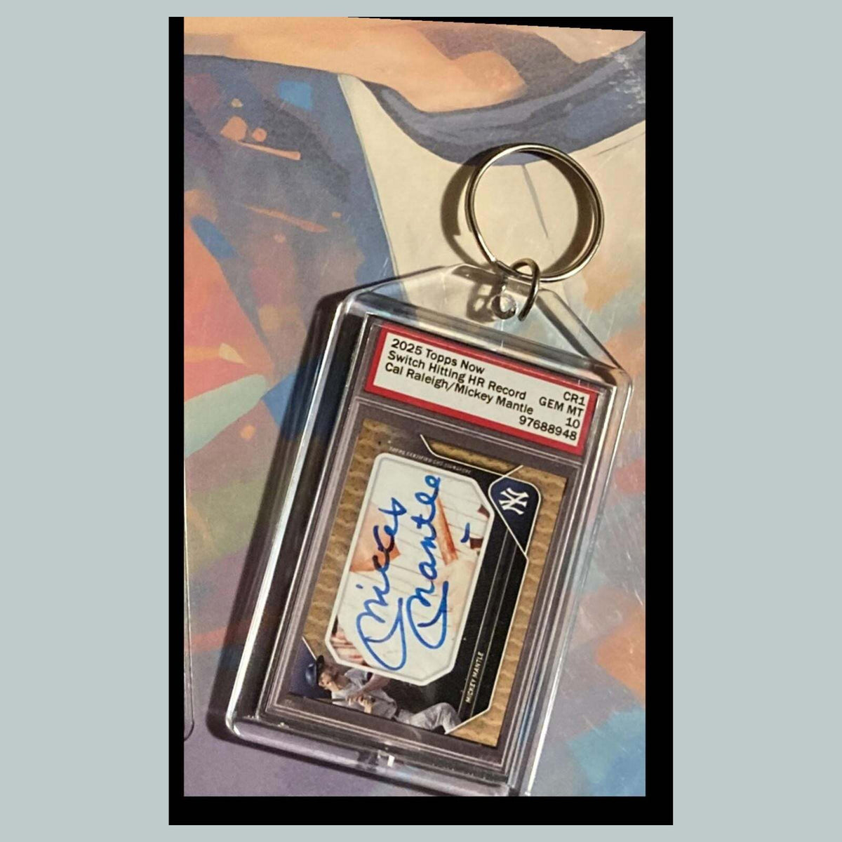 3517 Cal Raleigh-Mickey Mantle HR Record 2025 Now Custom Made Keychain - Gift