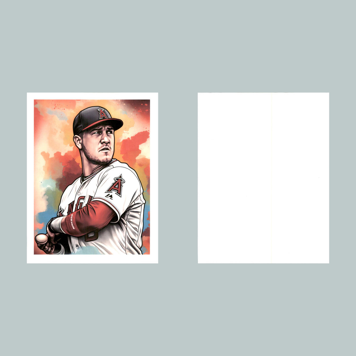 0074 P -8X10 Mike Trout Graphic Glossy Photo Fast-Secure Shipping BBL