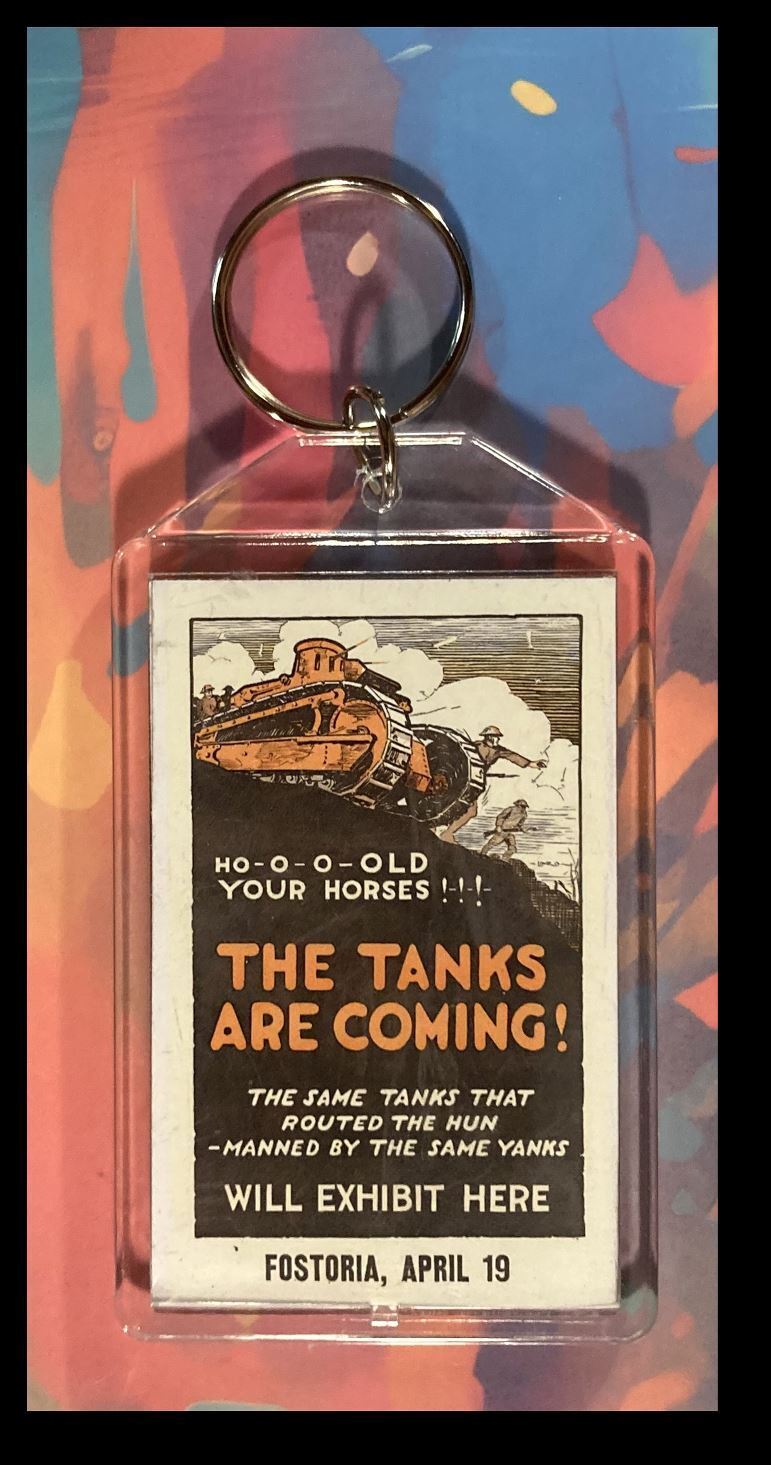3329 Ad Tank From The 40s Custom Hand Made Keychain - Makes A Great Gift