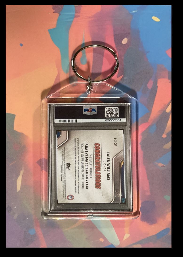 3074 Caleb Williams 2022 Bowman University Orange Auto Keychain-A Great Gift