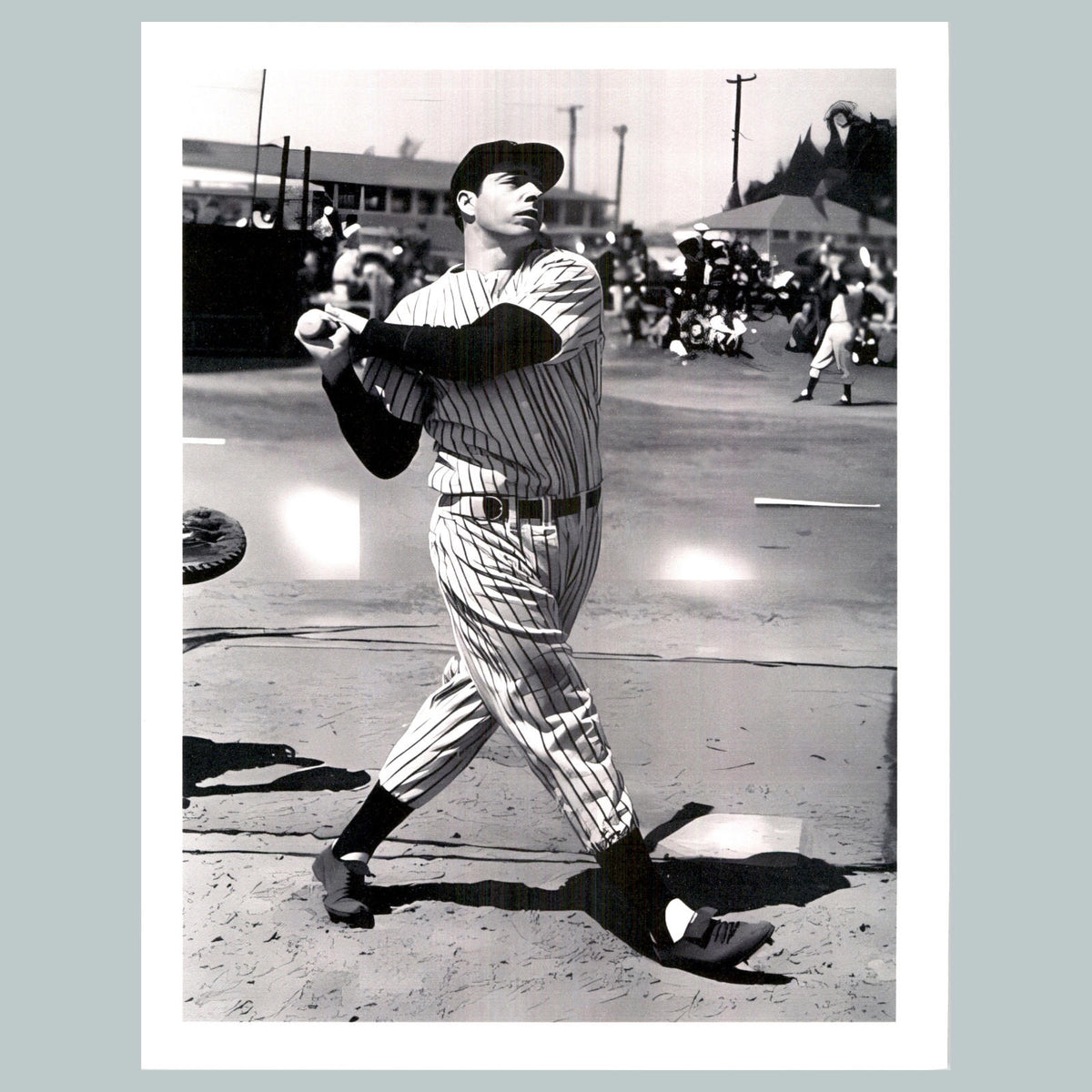 0108 P -8X10 Joe Dimaggio-B - W Swinging Glossy Photo Fast Shipping BBL