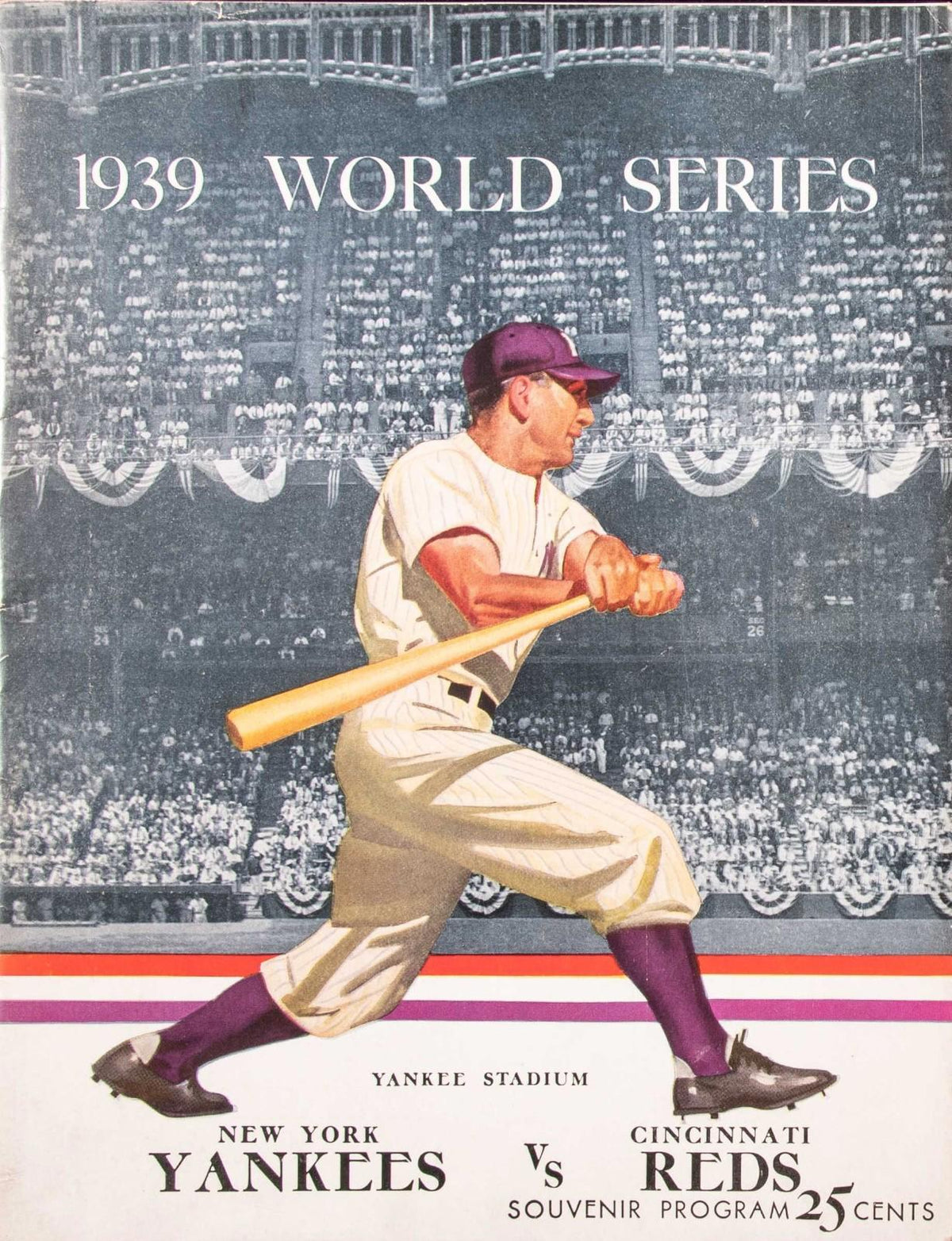 0719 P-8X10 Lou Gehrig 1939 World Series Program Glossy Photo Fast Shipping BBL