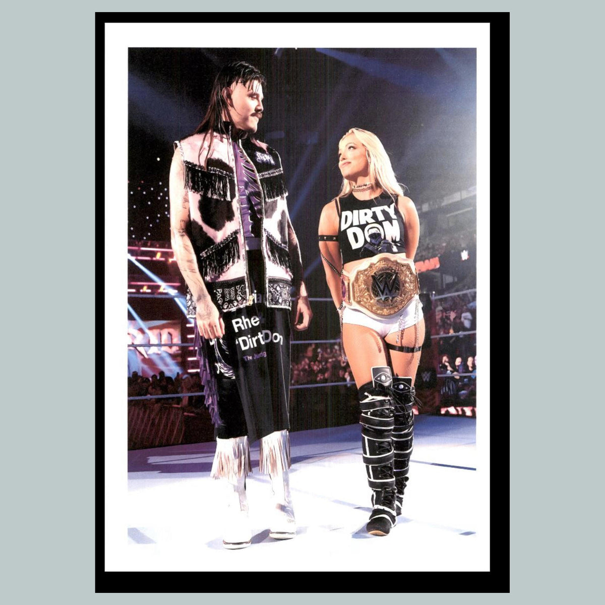 0099P 8X10 Liv Morgan & Dirty Dom In Ring Glossy Photo Fast-Secure Shipping