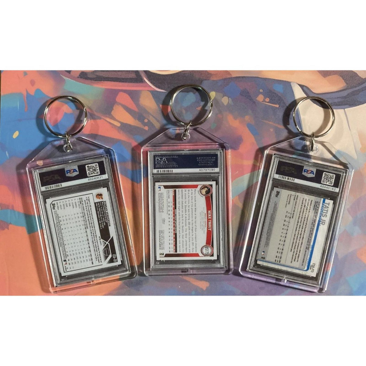 3189B Gunnar Henderson/Trout/Tatis 3 Pack Bundle - 3 Different Novelty Keychains