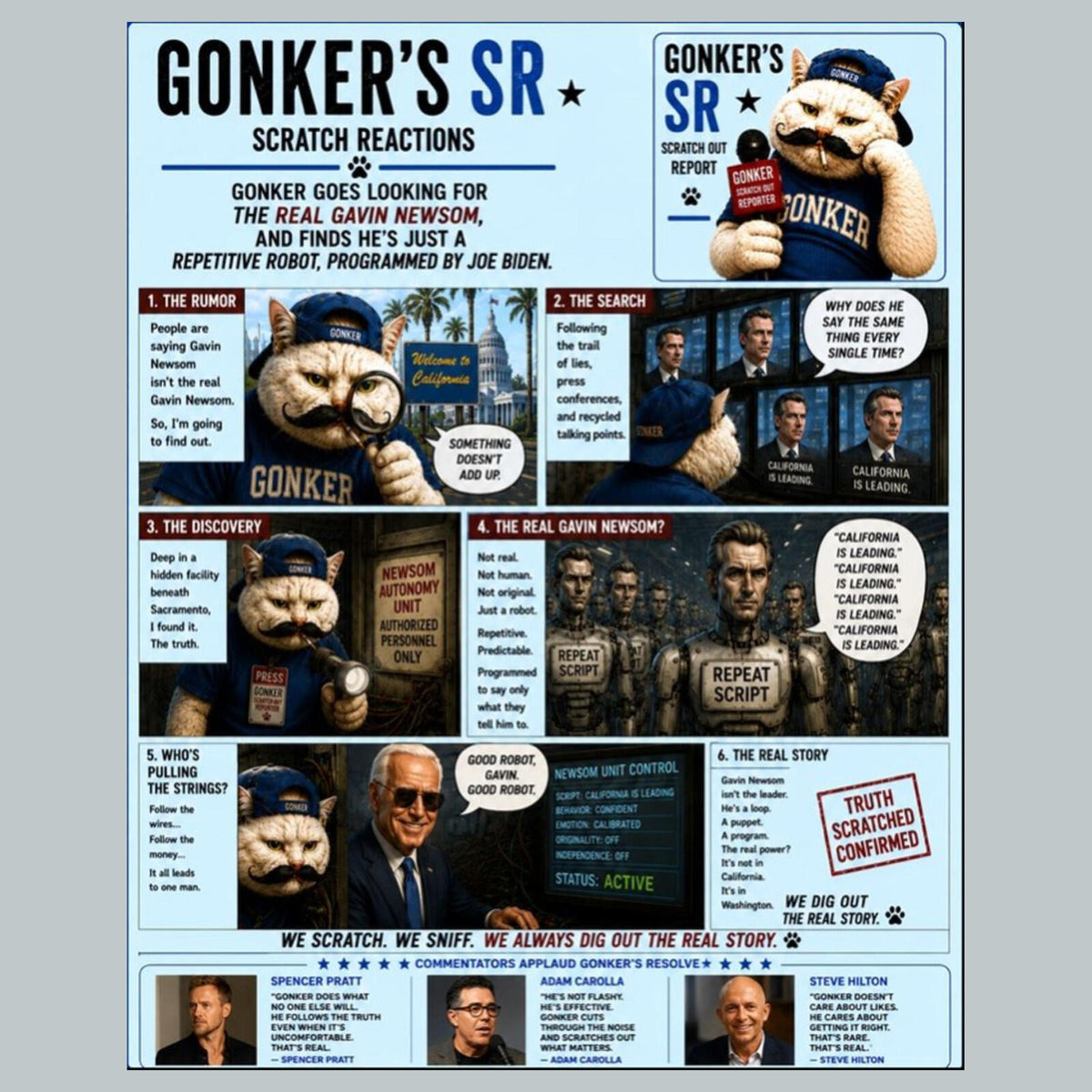 2859 Newsom a Robot Gonker’s Scratch Out Reactions 8X10 Print