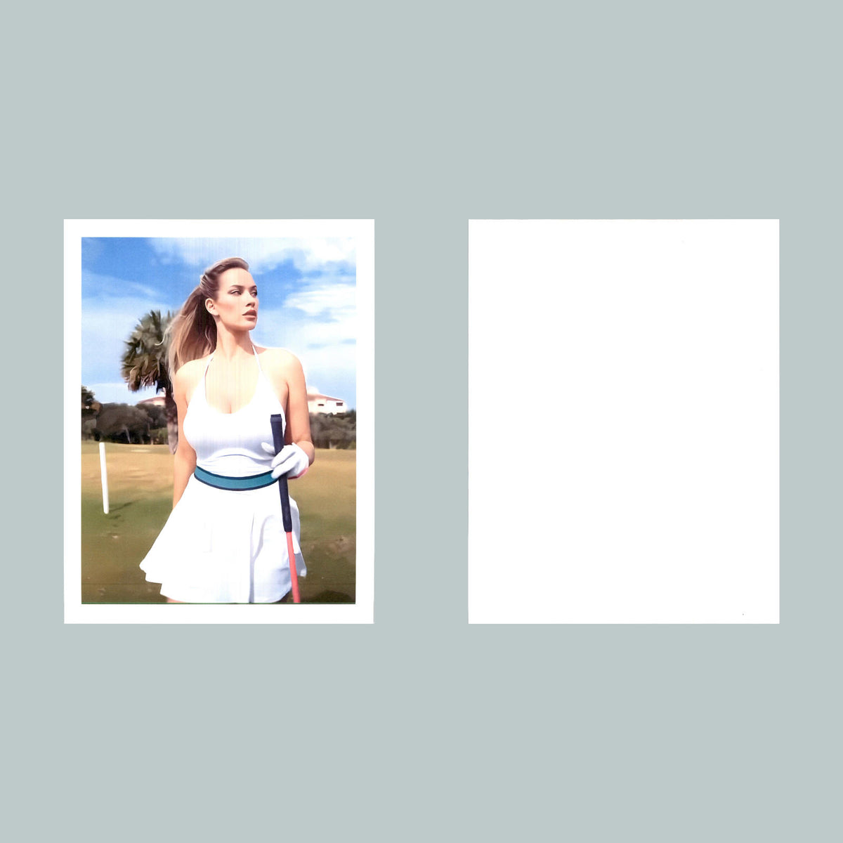 0205 P -8X10 Pinup White Outfit Glossy Photo Fast-Secure Shipping MS