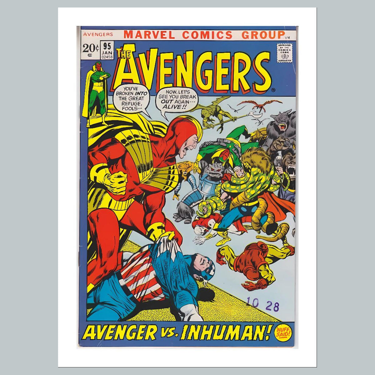 1928 Avengers 8x10 Glossy Photo Comic Book Cover Fast-Secure Shipping