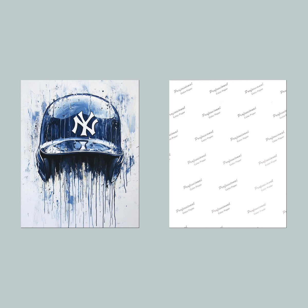 0897 8x10 Glossy Photo NY Yankees Drip Helmet - Fast-Secure Shipping BBL