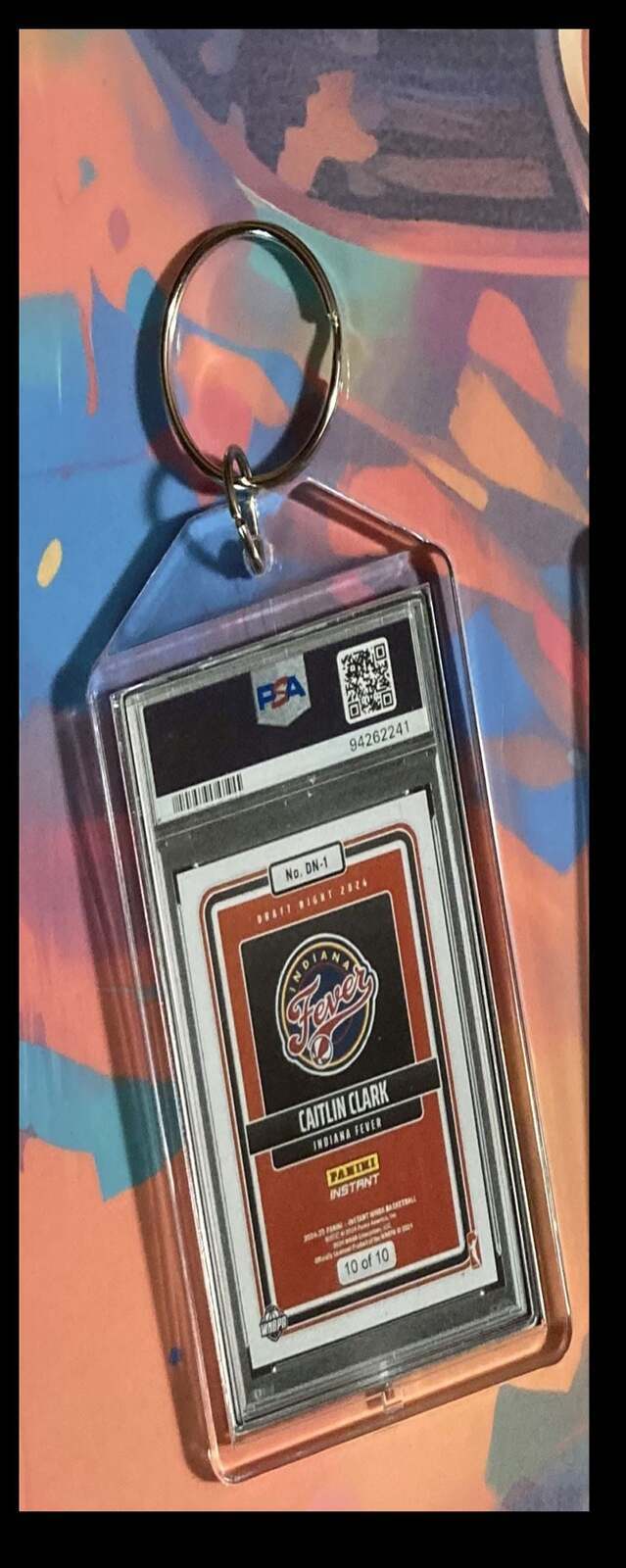3208 Caitlin Clark 2024 Panini Instant Draft Night Jaguar Keychain