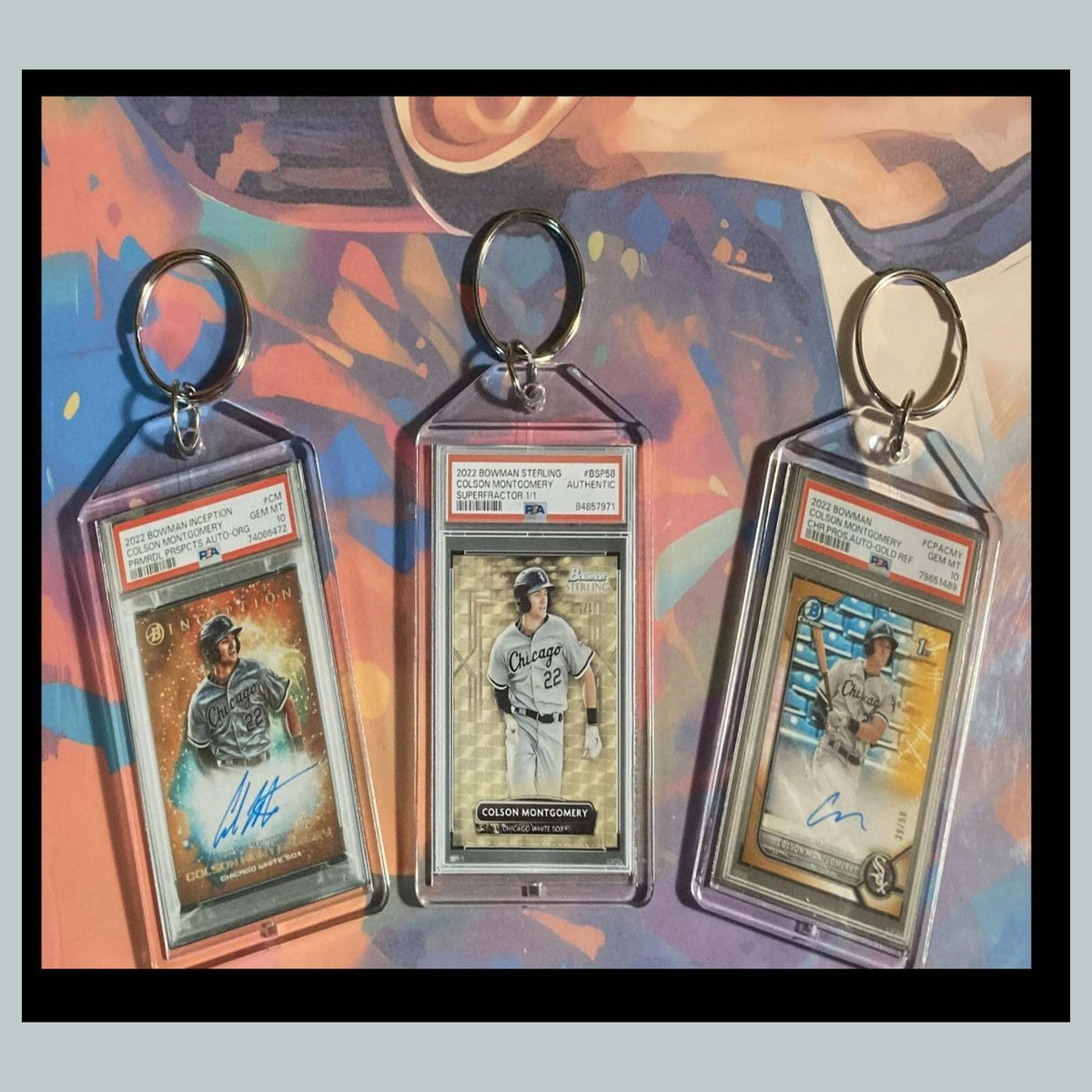 3464B Colson Montgomery 3 Pack Bundle -3 Different Custom Novelty Keychains-Gift