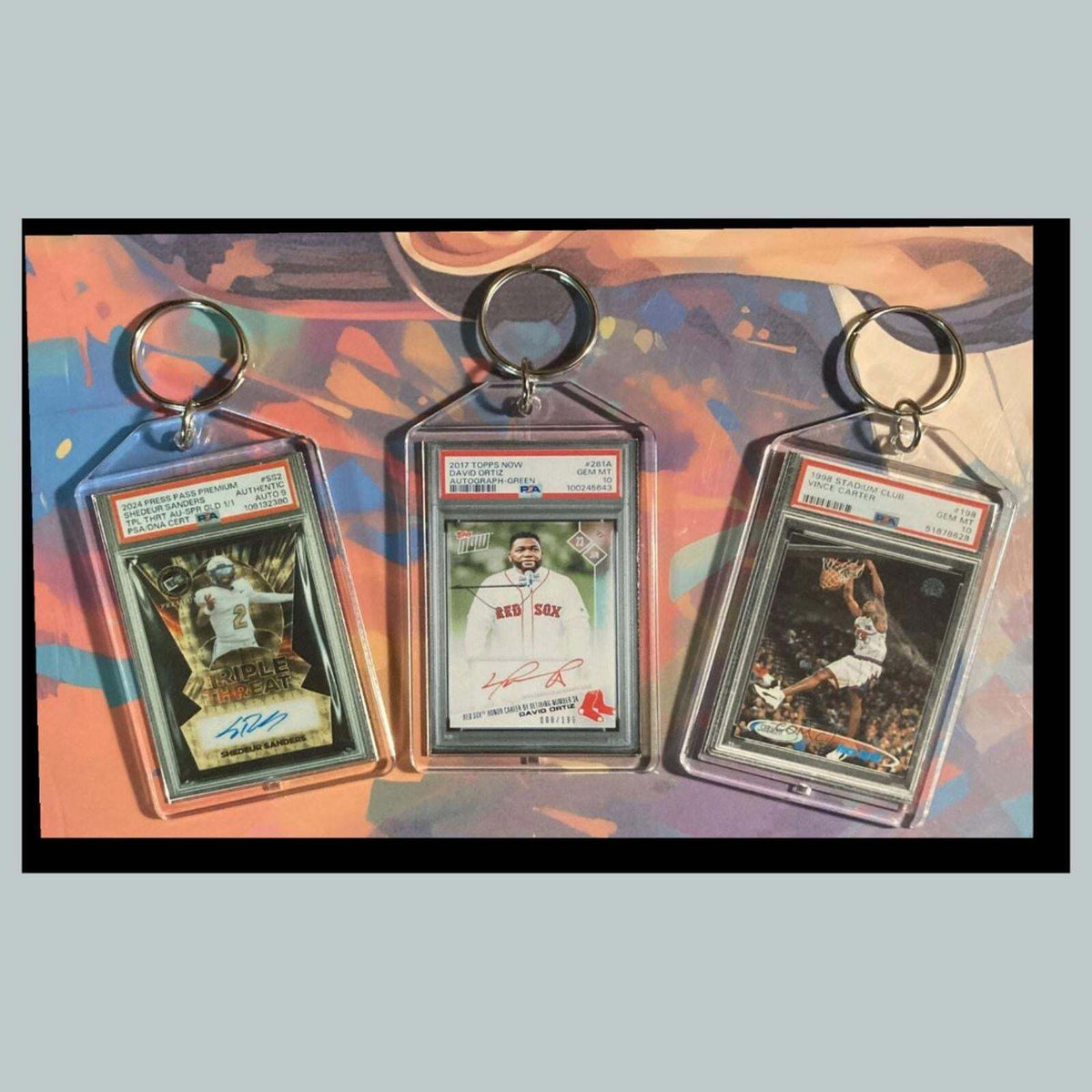3417B Sanders/Ortiz/Carter 3 Pack Multi Sport Bundle - 3 Diff Novelty Keychains