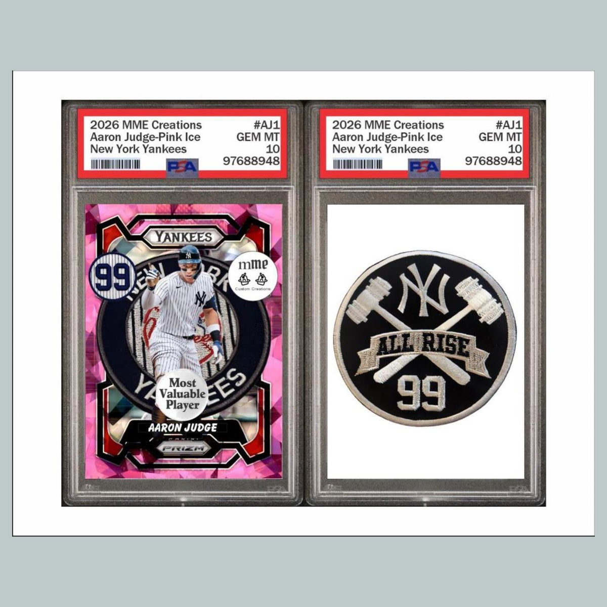 1126 P Aaron Judge Pink Ice Mockup 8x10 Glossy Photo - Fast-Secure Shipping BBL
