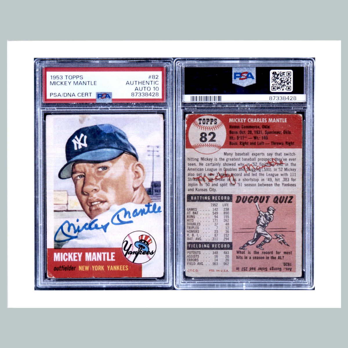 1161 8x10 Mickey Mantle Glossy Photo - Fast-Secure Shipping-Makes A Great Gift