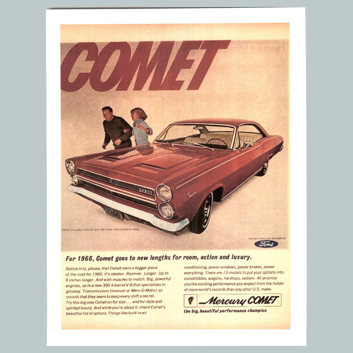 0105 P -8X10 Comet Ad Glossy Photo Fast-Secure Shipping
