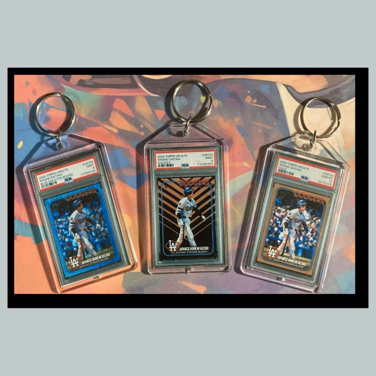 3436B Shohei Ohtani 3 Pack Bundle -3 Different Custom Novelty Keychains - Gift