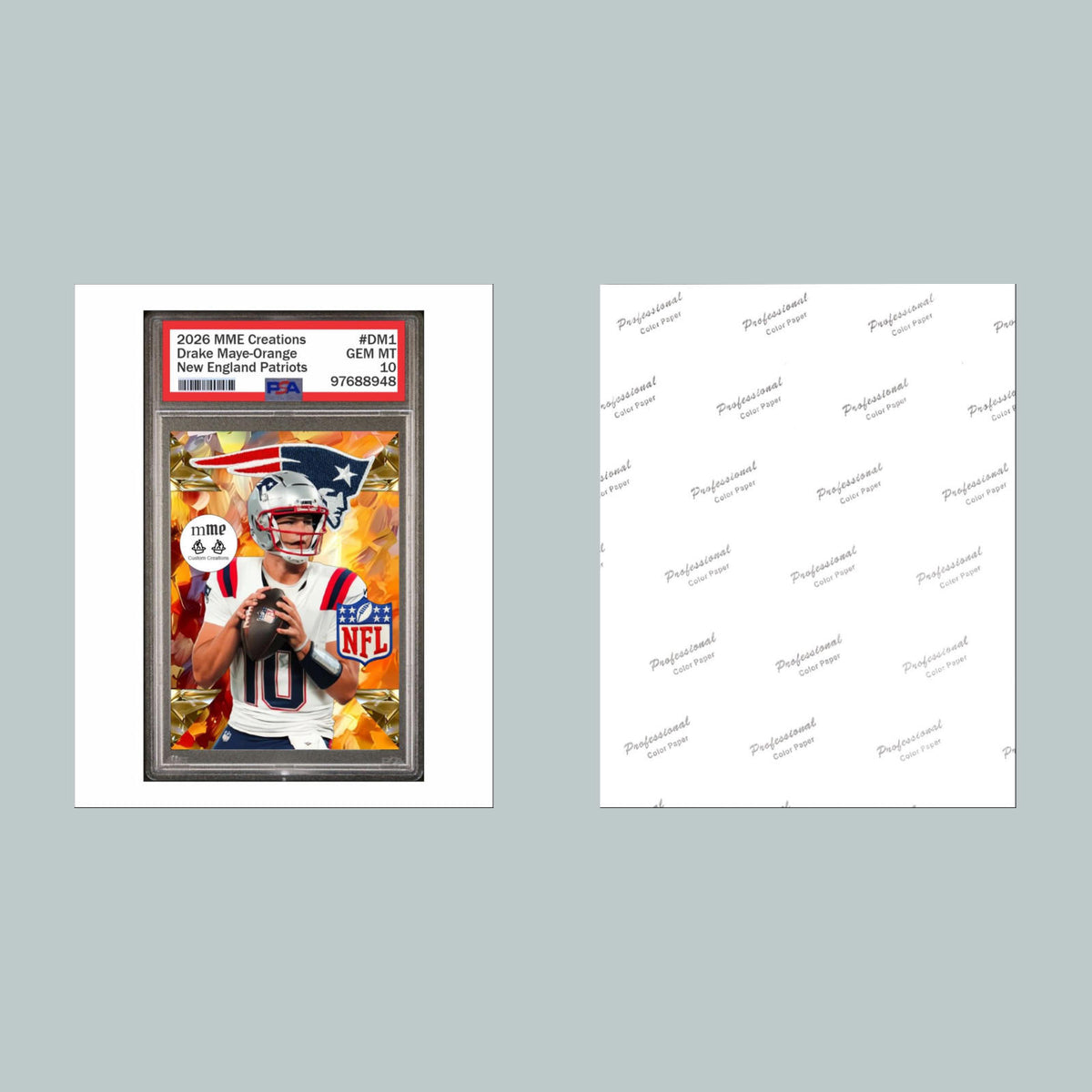 1134 P Drake Maye Orange Mockup 8x10 Glossy Photo - Fast-Secure Shipping FBL