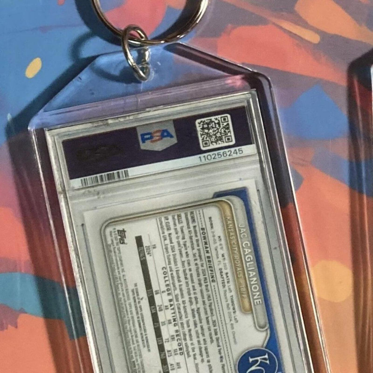 3199 Jac Caglianone 2024 Bowman Draft Black X-Fractor Auto Custom Keychain-Gift
