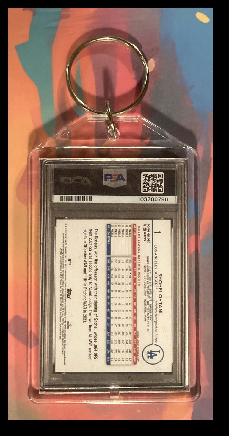 2979 Shohei Ohtani 2024 Topps Gilded Gold Mini Diamond Keychain