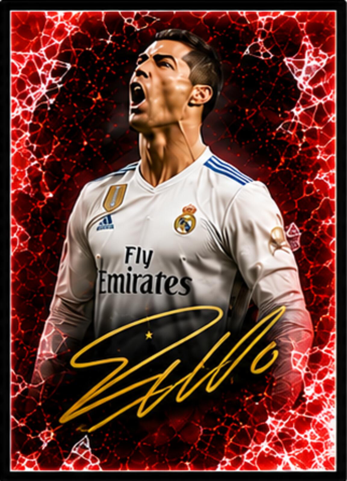 2629 Cristiano Ronaldo Zoom Art | Ice Capades Multi Color 5 Glossy Prints Set