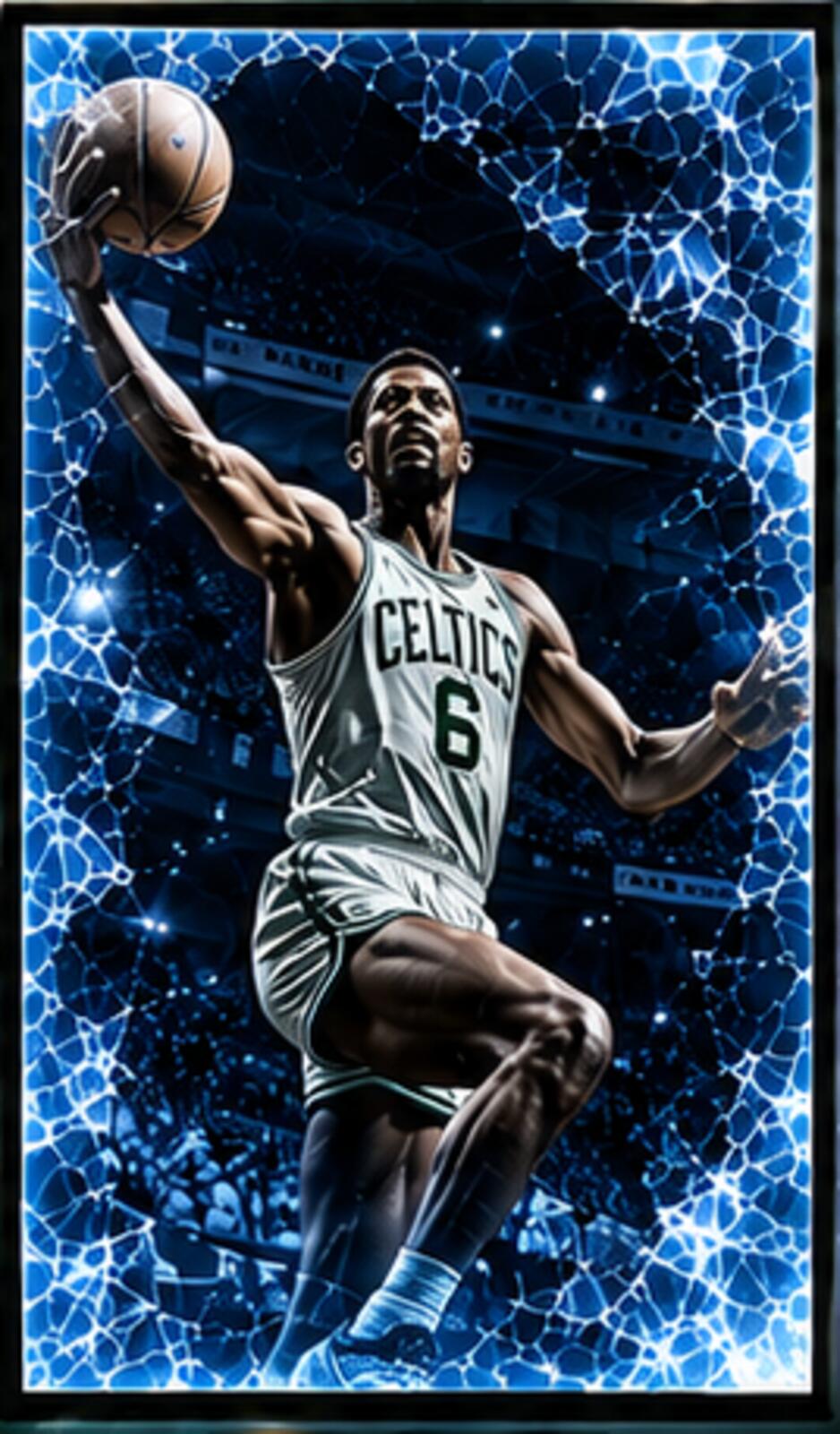 2633 Bill Russell Zoom Art | Ice Capades Multi Color 5 Glossy Art Prints Set BKL