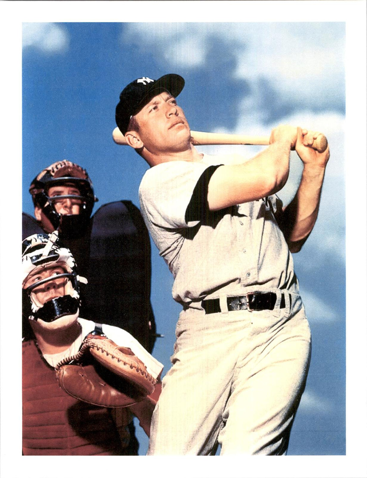 0051 8X10 Glossy Photo Mickey Mantle Color at Bat Fast Secure Shipping BBL
