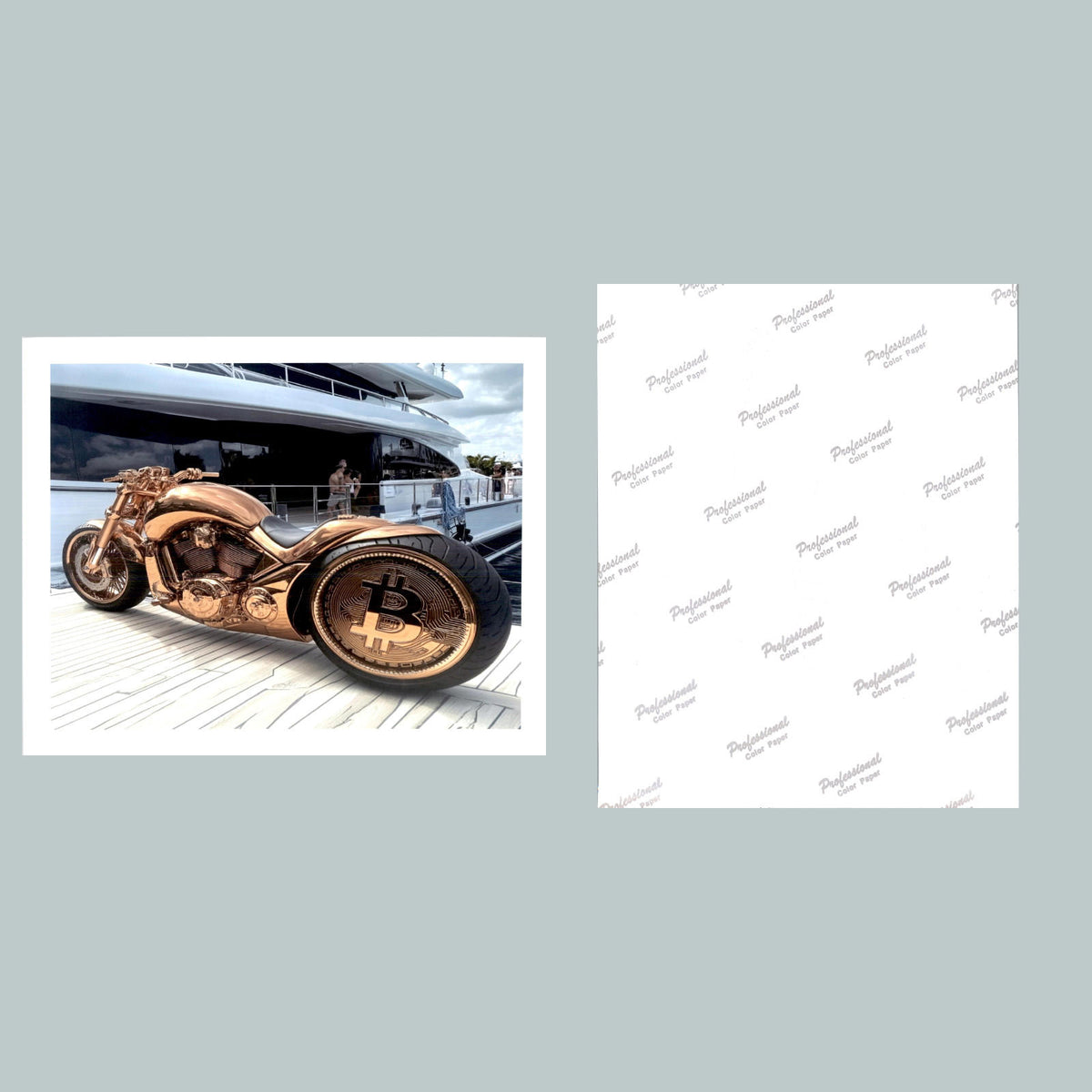 0453 P-8X10 Gold Motorcycle Glossy Photo Fast-Secure Shipping