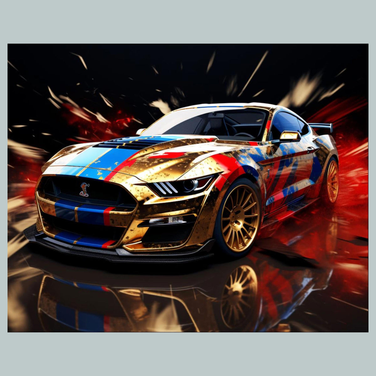 0879 8x10 Glossy Photo Mustang - Fast-Secure Shipping MS