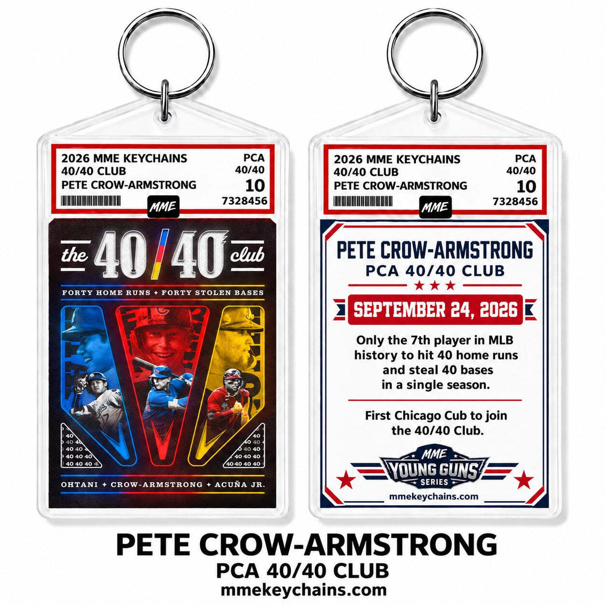 4926 Pete Crow-Armstrong PCA 40/40 Club Keychain – 40/40 Legends