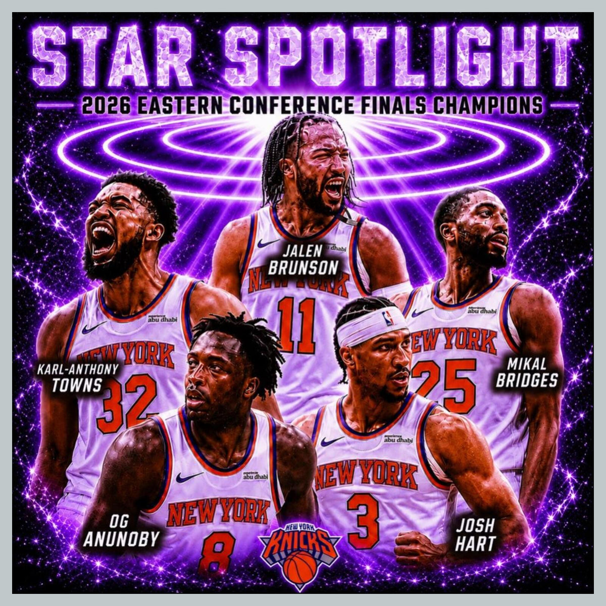 2705 Knicks Finals Bound Purple Ice Edition 8x10 Zoom Art Giclée Print /25
