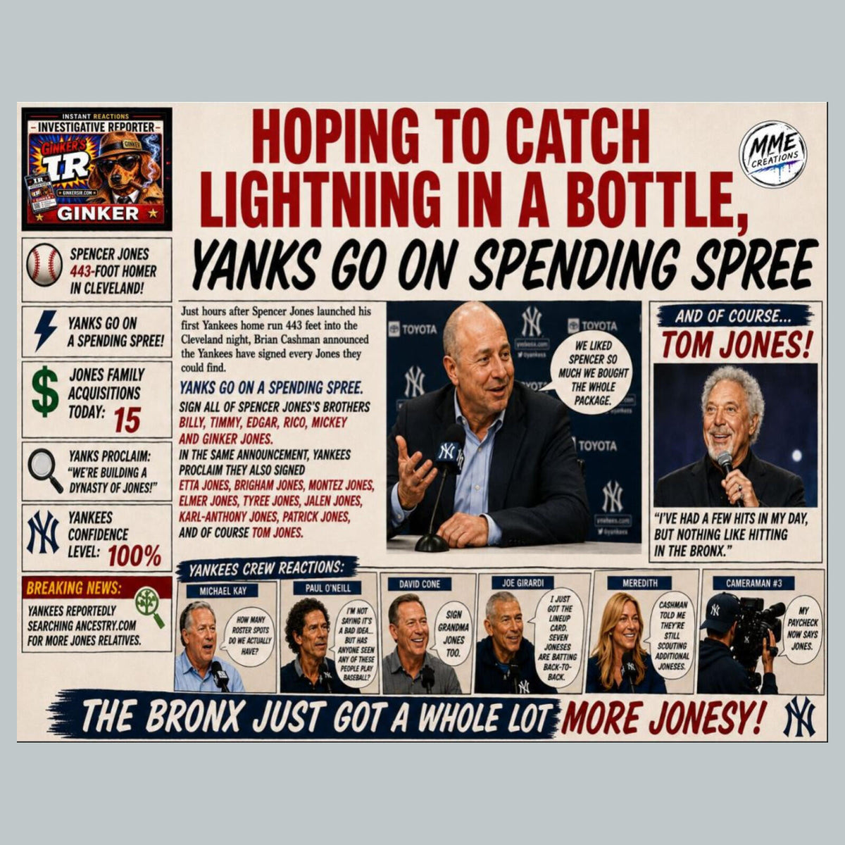 2829 Yanks Looking For Lightning in a Bottle Ginker’s Instant Reactions 8X10