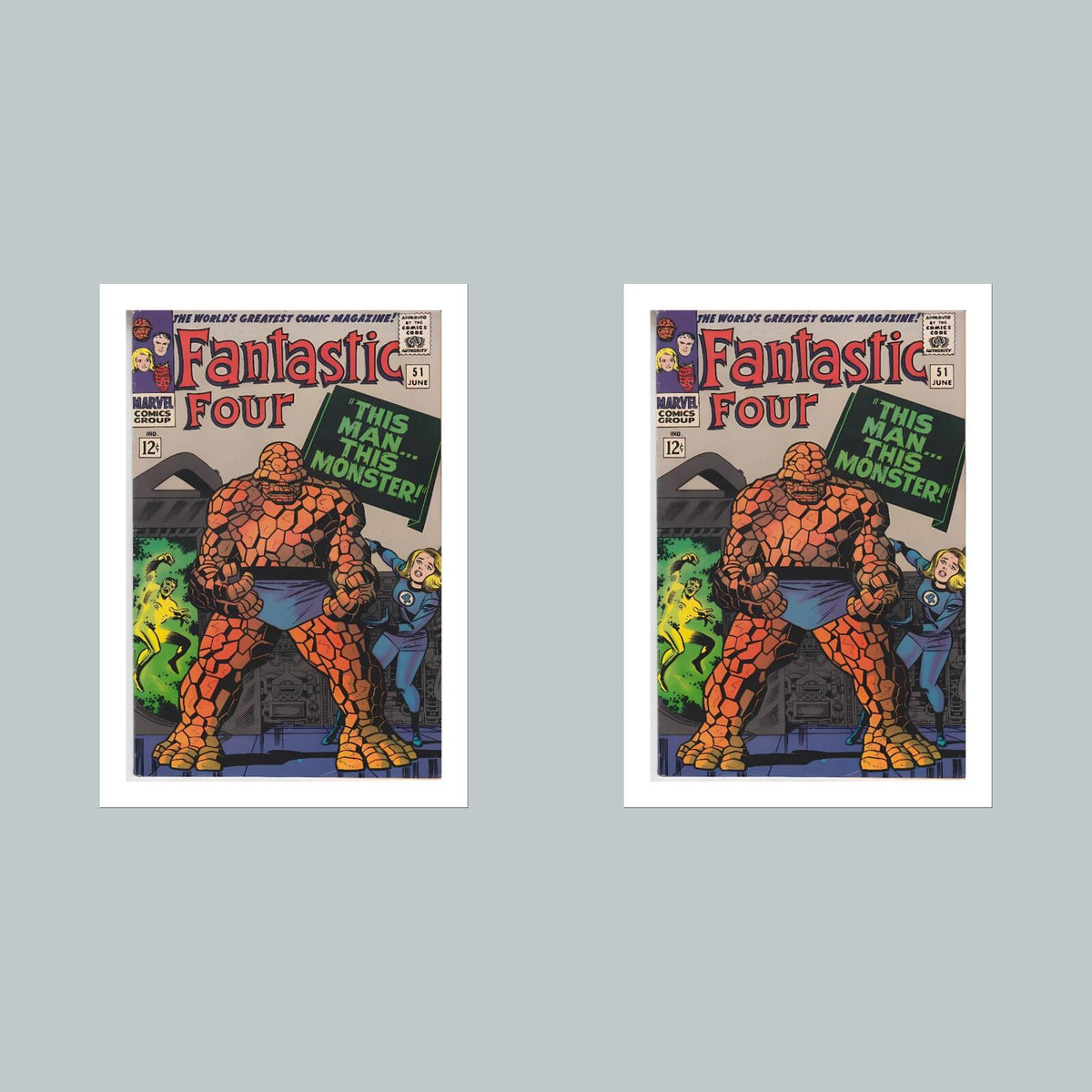 1972 Fantastic Four 8x10 Glossy Photo Comic Book Cover Fast-Secure Shipping