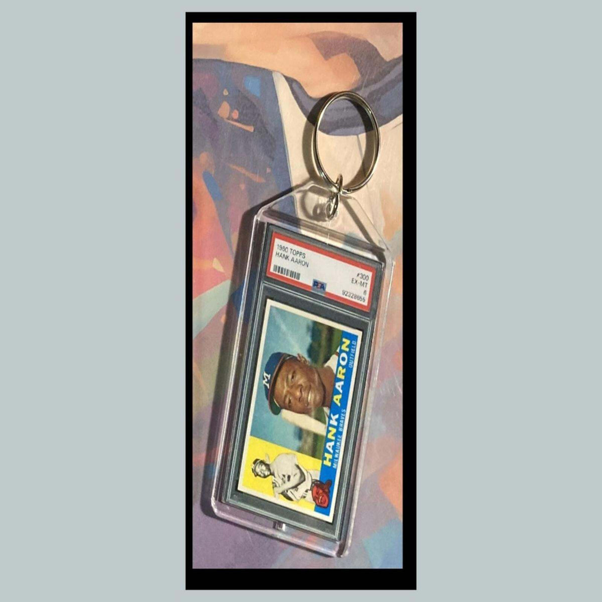 3440 Hank Aaron 1960 Custom Hand Made Novelty Keychain - Makes A Great Gift