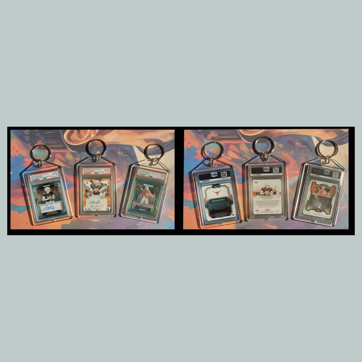 3470B Arch Manning 3 Pack Bundle -3 Different Custom Novelty Keychain Great Gift