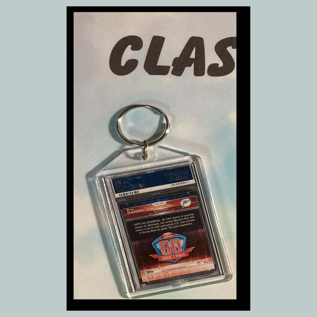 3492 Dan Marino 2015 Chrome Auto Custom Hand Made Keychain Makes A Great Gift