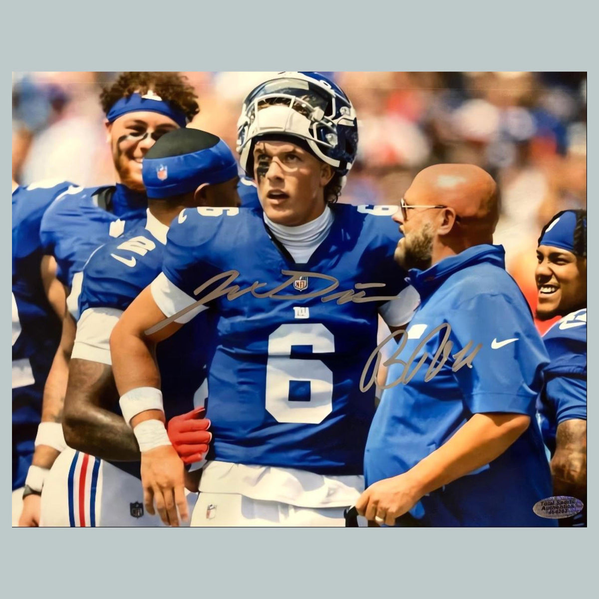 0822 8X10 Jaxson Dart with Coach Fac Auto Glossy Photo Fast-Secure Shipping FBL