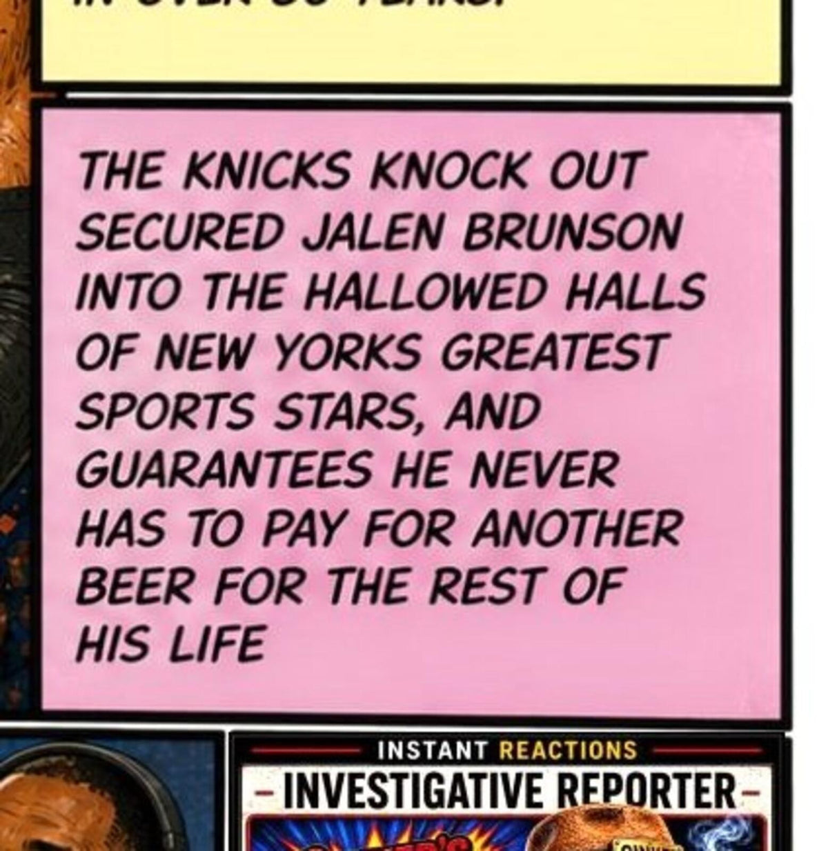 2861 Knicks-Brunson "Knock it Out" Win Big | Ginker’s Instant Reactions 8X10