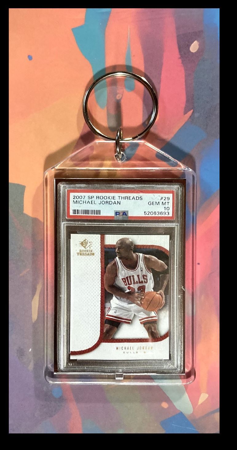 2995 Michael Jordan 2007 Rookie Threads Custom Keychain--Great Gift