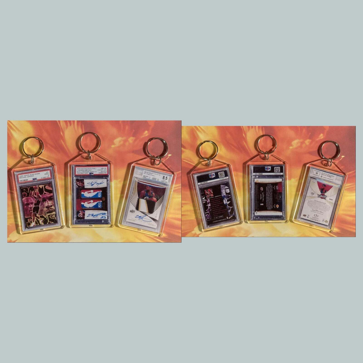 3659B Michael Jordan-Lebron/Kobe-Lebron 3 Pack Bundle Custom Hand Made Keychains