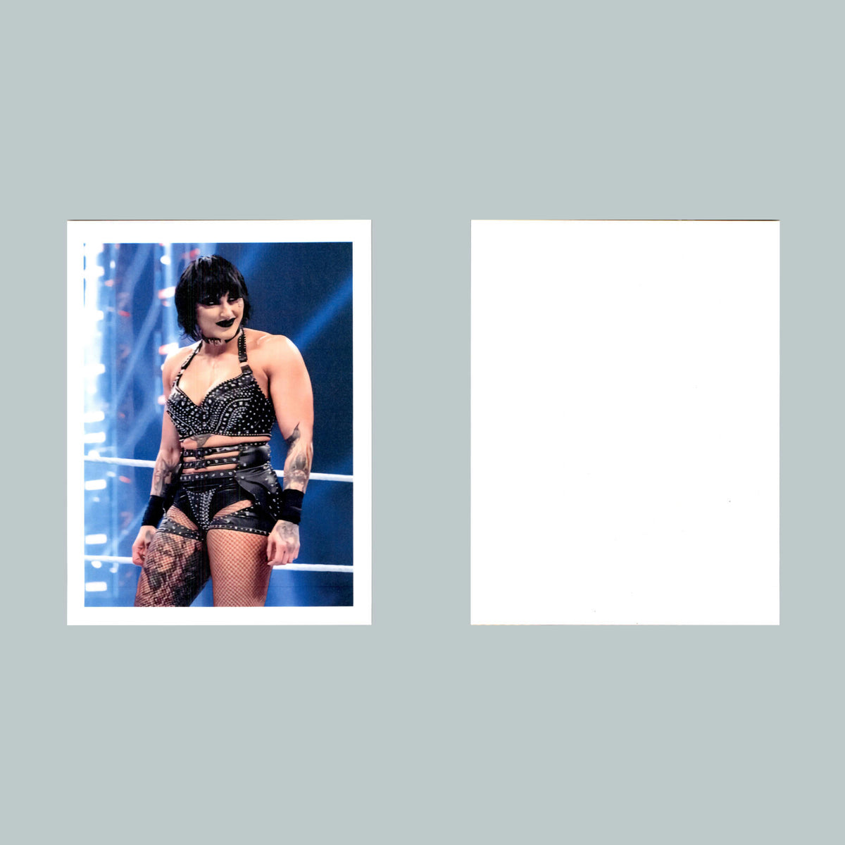 0015 P 8X10 Rhea Ripley Black Outfit-in Ring Blue Glossy Photo Fast-Secure Ship