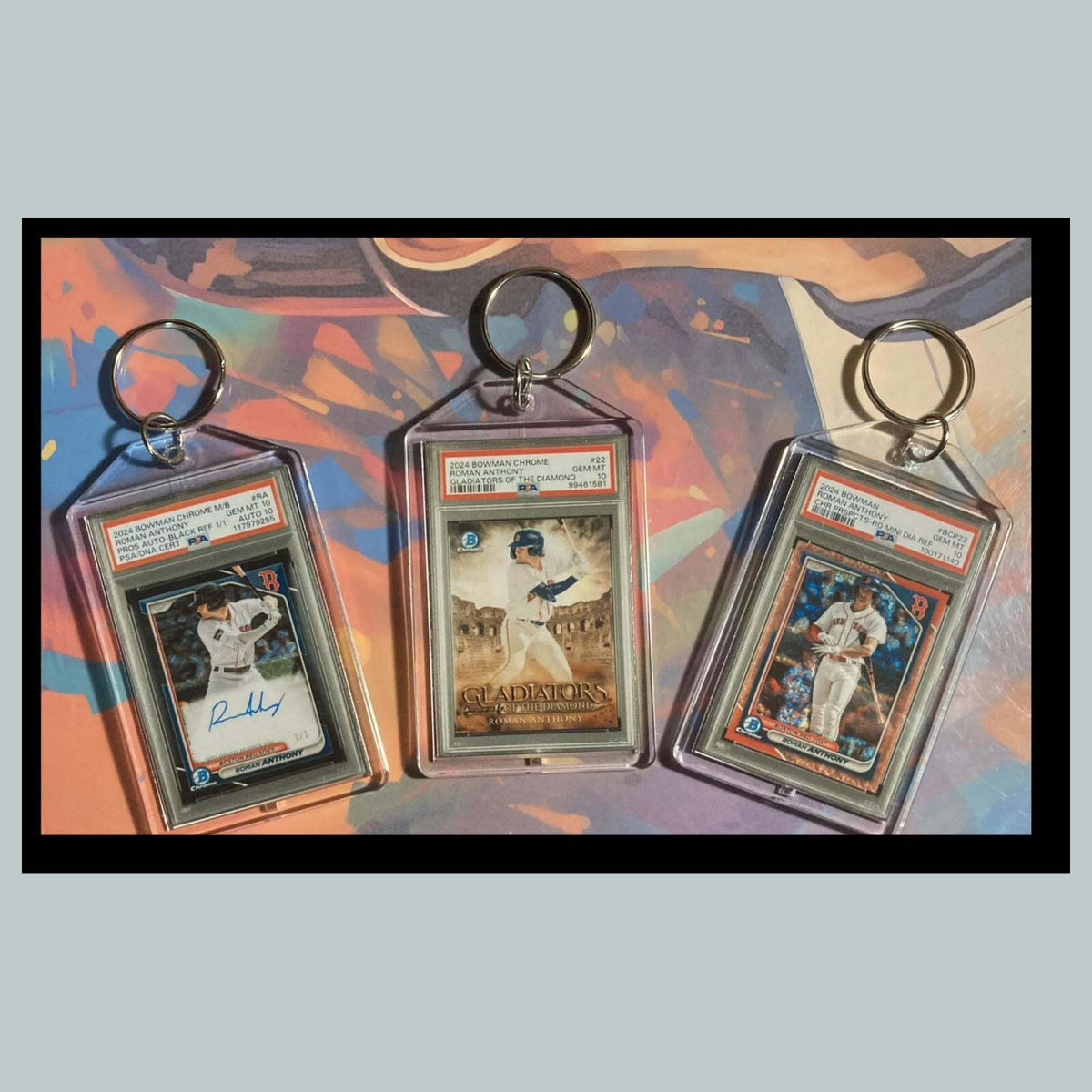 3471B Roman Anthony 3 Pack Bundle - 3 Different Custom Novelty Keychain - Gift