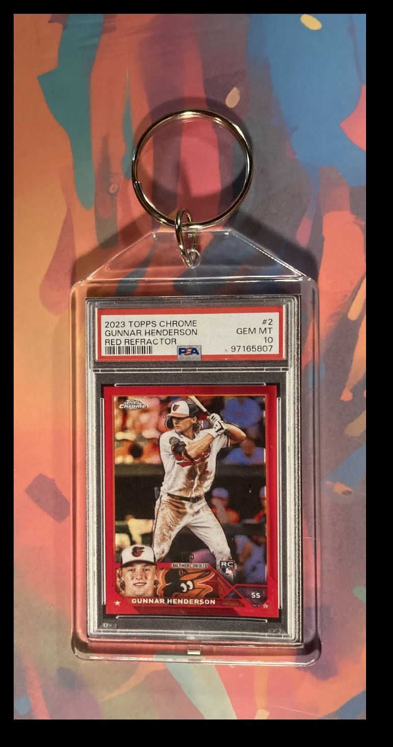 3010 Gunnar Henderson 2023 Topps Chrome Red Refractor Keychain-Gift